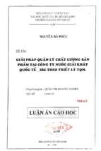 Giải pháp  quản lý chất lượng sản phẩm tại công ty nước giải khát quốc tế   ibc theo triết lý tqm