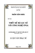 Thiết kế bộ lọc số với công nghệ epga