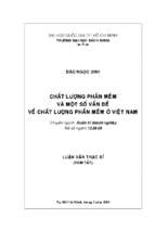 Chất lượng phần mềm và một số vấn đề về chất lượng phần mềm ở việt nam