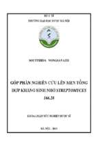 Góp phần nghiên cứu lên men tổng hợp kháng sinh nhờ streptomyces 166.28​