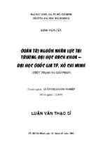 Quản trị nguồn nhân lực tại trường đh bách khoa   đại học quốc gia tp.hcm (thực trạng và giải pháp)