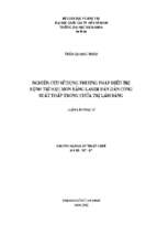 Nghiên cứu sử dụng phương pháp điều trị bệnh trĩ hậu môn bằng laser bán dẫn công suất thấp trong chữa trị lâm sàng
