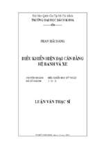 điều khiển hiện đại cân bằng hệ banh và xe