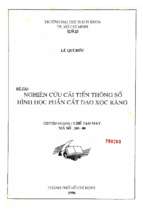 Nghiên cứu cải tiến thông số hình học phần cắt dao xọc răng