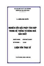 Nghiên cứu giải pháp tích hợp trong hệ thống tự động hóa