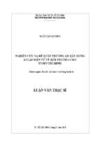 Nghiên cứu và đề xuất phương án xây dựng atlas điện tử về môi trường cho tp. hồ chí minh 