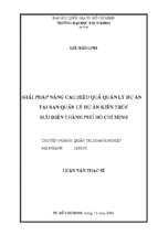 Giải pháp nâng cao hiệu quả quản lý dự án tại ban quản lý dự án kiến trúc bưu điện tp. hồ chí minh