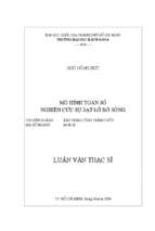 Mô hình toán số nghiên cứu sự sạt lở bờ sông