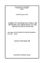 Nghiên cứu giải pháp gia cố thay thế nền đường giao thông bằng vật liệu nhẹ địa kỹ thuật (geofoam) 