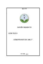 Góp phần nghiên cứu lên men tổng hợp kháng sinh nhờ streptomyces 168.27​