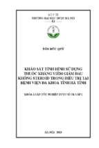 Khảo sát tình hình sử dụng thuốc kháng viêm giảm đau không steroid trong điều trị tại bệnh viện đa khoa tỉnh hà tĩnh​