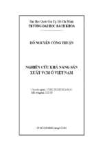 Nghiên cứu khả năng sản xuất vcm ở việt nam