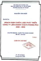 Hoạch định chiến lược phát triển công ty liên doanh coats phong phú 2000 2005