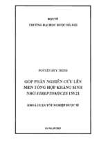 Góp phần nghiên cứu lên men tổng hợp kháng sinh nhờ streptomyces 155.21​