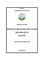 Nghiên cứu một số tính chất của nấm men phân lập từ hạt kefir​