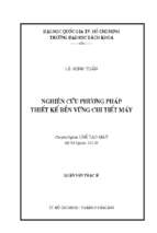 Nghiên cứu phương pháp thiết kế bền vững chi tiết máy