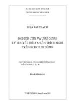 Nghiên cứu và ứng dụng lý thuyết điều khiển thích nghi trên robot di động