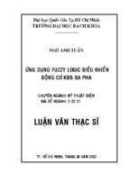 ứng dụng fuzzy logic điều khiển động cơ không đồng bộ ba pha