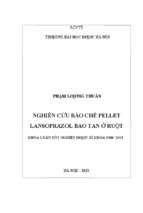 Nghiên cứu bào chế pellet lansoprazol bao tan ở ruột​