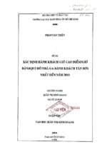 Xác định hành khách giờ cao điểm giờ bận và qui mô nhà ga hành khách tân sơn nhất đến năm 2010