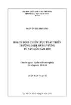 Hoạch định chiến lược phát triển đại học dân lập hùng vương từ nay đến 2010