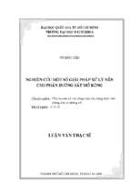 Nghiên cứu một số giải pháp xử lý nền cho phần đường sắt mở rộng