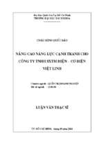 Nâng cao năng lực cạnh tranh cho công ty tnhh sxtm điện   cơ điện việt linh (ast)