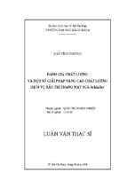 đánh giá chất lượng và một số giải pháp nâng cao chất lượng dịch vụ bảo trì thang máy sge schindler