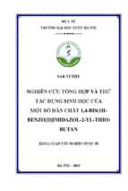 Nghiên cứu tổng hợp và thử tác dụng sinh học của một số dẫn chất 1,4 bis(1hbenzo[d]imidazol 2 yl thio) butan​