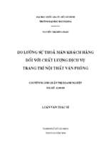 đo lường sự thỏa mãn khách hàng đối với chất lượng dịch vụ trang trí nội thất văn phòng