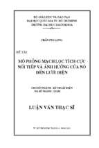 Mô phỏng mạch lọc tích cực nối tiếp và ảnh hưởng của nó đến lưới điện