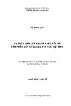 Sự thỏa mãn của khách hàng đối với sản phẩm dây khóa kéo công ty ykk việt nam 