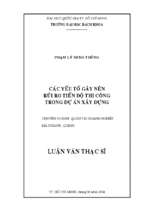 Các yếu tố gây nên rủi ro tiến độ thi công trong dự án xây dựng