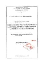 Nghiên cứu giải pháp sử dụng cừ tràm làm vải địa kỷ thuật việt nam để xử lý nền đất yếu dươí nền đường