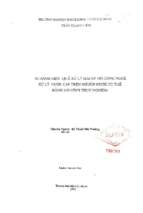 So sánh hiệu qủa xử lý hai sơ đồ công nghệ xử lý nước cấp trên nguồn nước cụ thể bằng mô hình thực nghiệm