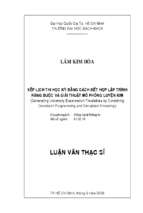 Xếp lịch thi học kì bằng cách kết hợp lập trình ràng buộc và giải thuật mô phỏng luyện kim