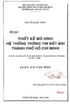 Thiết kế mô hình hệ thống thông tin đất đai tp. hồ chí minh 