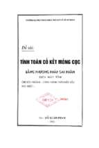 Tính toán cố kết móng cọc bằng phương pháp sai phân trên máy tính