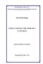 Vành các chuỗi luỹ thừa hình thức và ứng dụng