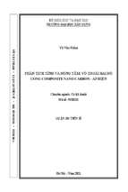 Phân tích tĩnh và động tấm, vỏ thoải hai độ cong composite nano carbon   áp điện