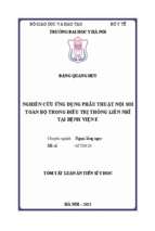 Nghiên cứu ứng dụng phẫu thuật nội soi toàn bộ trong điều trị thông liên nhĩ tại bệnh viện e tt