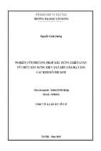 Nghiên cứu phương pháp xây dựng chiến lược tổ chức xây dựng hiệu quả kết cấu hạ tầng các khu đô thị mới tt