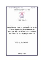 Nghiên cứu tính an toàn và tác dụng của viên nang cứng td0019 trong điều trị hội chứng cổ vai cánh tay do thoát vị đĩa đệm cột sống cổ