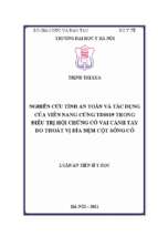 Nghiên cứu tính an toàn và tác dụng của viên nang cứng td0019 trong điều trị hội chứng cổ vai cánh tay do thoát vị đĩa đệm cột sống cổ