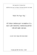 Về tính chính quy nghiệm của một lớp phương trình elliptic với dữ liệu độ đo