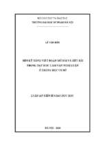 Rèn kỹ năng viết đoạn mở bài và kết bài trong dạy học làm văn nghị luận ở trung học cơ sở