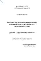 Bồi dưỡng cho sinh viên sư phạm năng lực thiết kế công cụ đánh giá năng lực trong dạy học vật lí