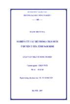 Nghiên cứu các hệ thống chăn nuôi ở huyện ý yên, tỉnh nam định 