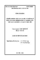 Vấn đề lao động việt nam làm việc có thời hạn ở nước ngoài theo hiệp định hợp tác lao động giữa việt nam và các nước lý luận và thực tiễn (tt)
