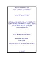 Hiện trạng sản xuất hoa lan và nghiên cứu một số biện pháp nhằm nâng cao chất lượng lan hồ điệp ở thời kỳ vườn ươm tại khánh hoà